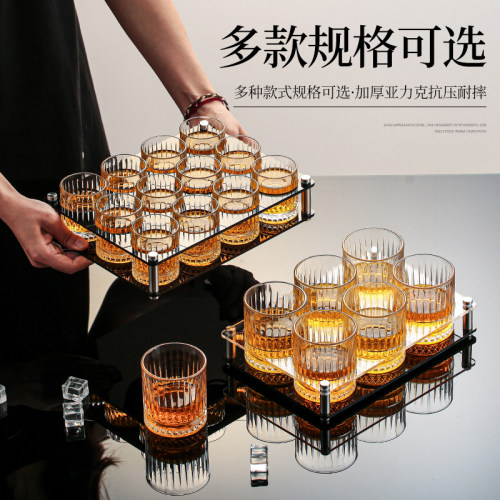 好看的白酒杯二两玻璃家用酒杯套