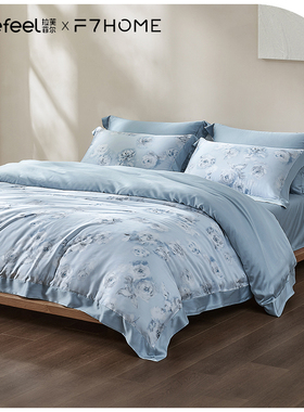 拉芙菲尔&F760支天丝四件套莱赛尔被套床单夏凉感丝滑裸睡套件床
