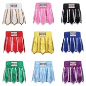 子男女成人格斗搏击裤 表演服散打训练服裤 儿童泰拳飘带款 拳击短裤