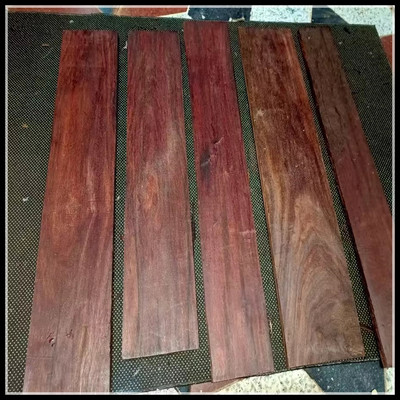 赞比亚血檀红木料 红檀紫檀板块料 盒子料 双面平 厚1cm左右5斤份