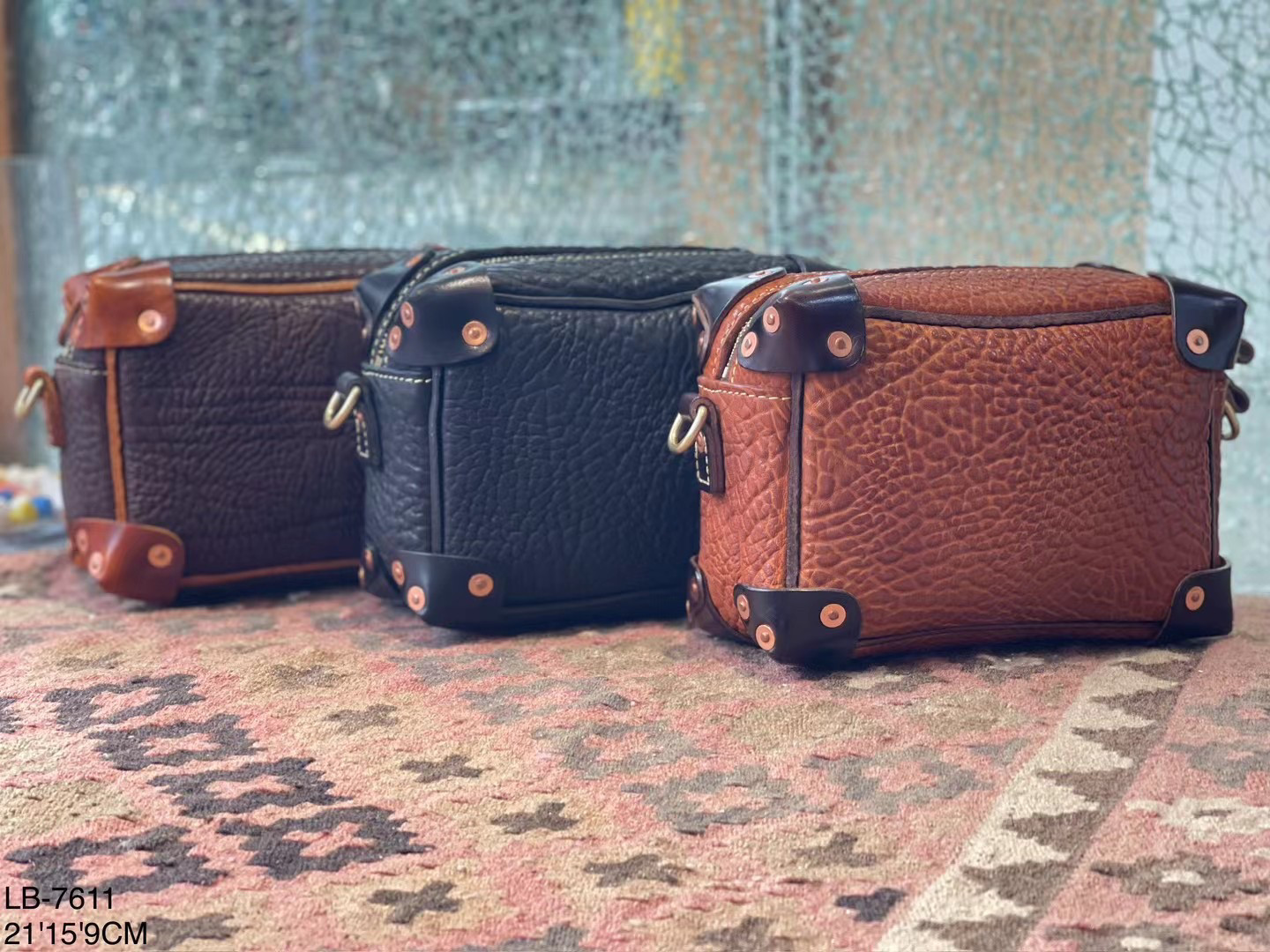 传重工复古牛颈纹厚皮盒子包男女通用斜挎包真皮单肩手提包箱子包,箱包皮具/热销女包/男包,小方包,淘宝优惠券,粉丝福利购,淘宝优惠卷