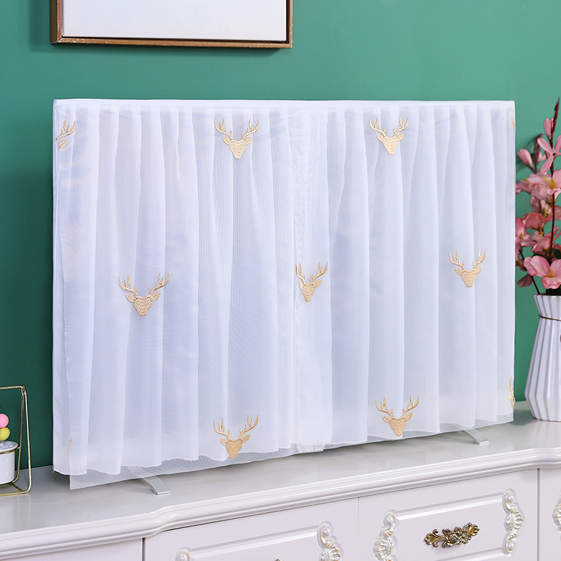 电视机防尘罩套2022年新款55寸65寸75液晶挂式曲面台式蕾丝盖布巾