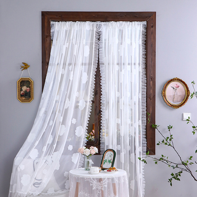 轻奢高级感透光不透人纱帘