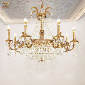 欧式风全铜客厅卧室别墅水晶灯