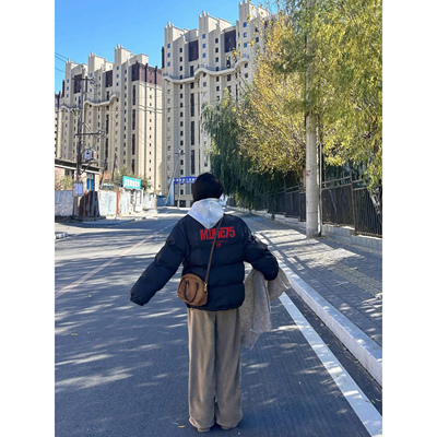 国潮美式情侣棉衣初冬厚外套