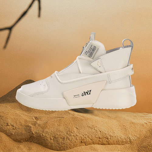 李宁男女情侣春秋纪念001真皮复古中帮潮流时尚休闲鞋AGLP049