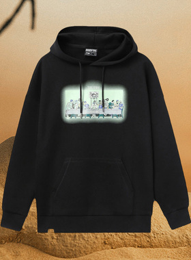 李宁正品男子秋季新款篮球系列印花运动休闲套头连帽卫衣AWDR417