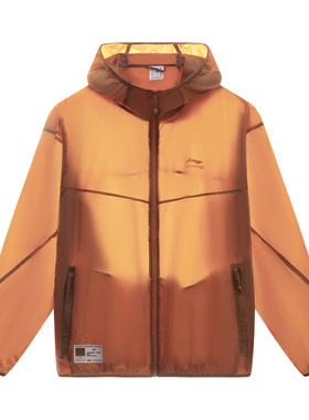 Lining/李宁正品冬季男子中国色系列连帽宽松防晒运动风衣AFDT