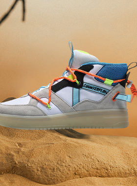 李宁CF休闲鞋女鞋新款潮流时尚中帮运动鞋AGCQ158