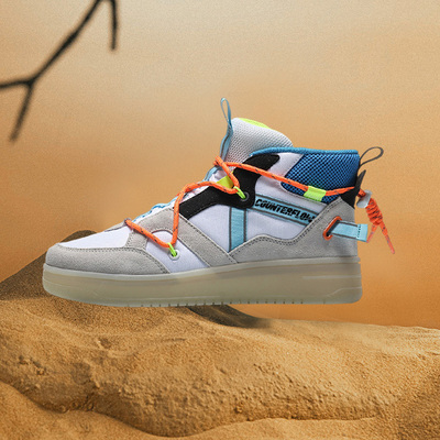 李宁CF休闲鞋女鞋新款潮流时尚中帮运动鞋AGCQ158