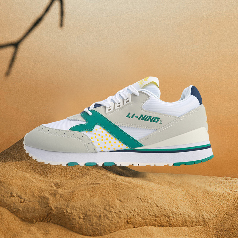 李宁正品男鞋经典时尚低帮耐磨休闲鞋透气复古轻便运动鞋AGCQ065