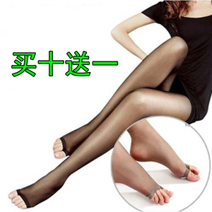超薄露趾鱼嘴袜透明正品丝袜女 夏季连裤袜子 加挡打底袜