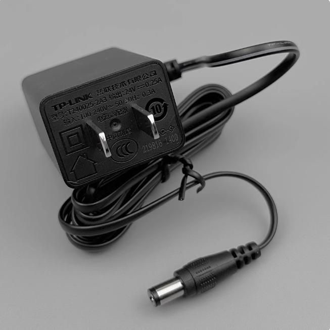TP-LINK普联网桥POE供电电源适配器线24V0.25A T240025-2A3插头线