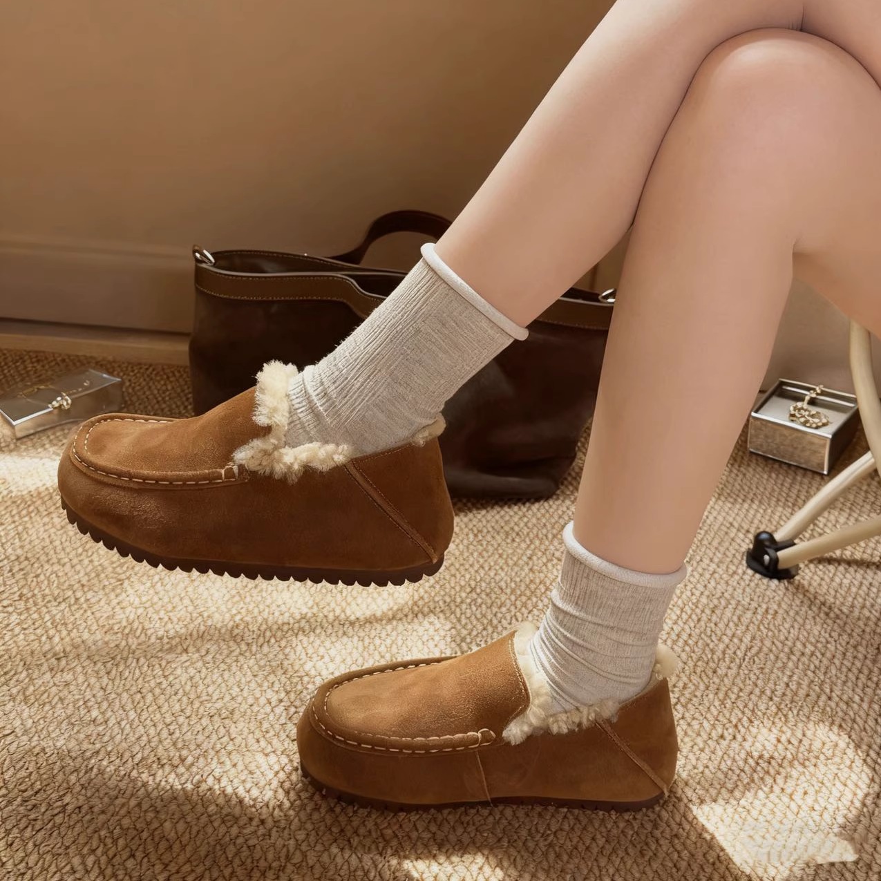 复古英伦厚底乐福鞋女2025新款