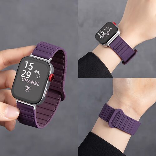 适用华为FIT4fit5磁吸硅胶表带3