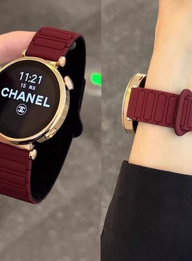 磁吸硅胶适用华为GT5/GT6手表表带新款撞色watch34高级感男女41mm