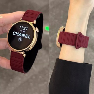 磁吸硅胶适用华为GT5 撞色watch34高级感男女41mm GT6手表表带新款