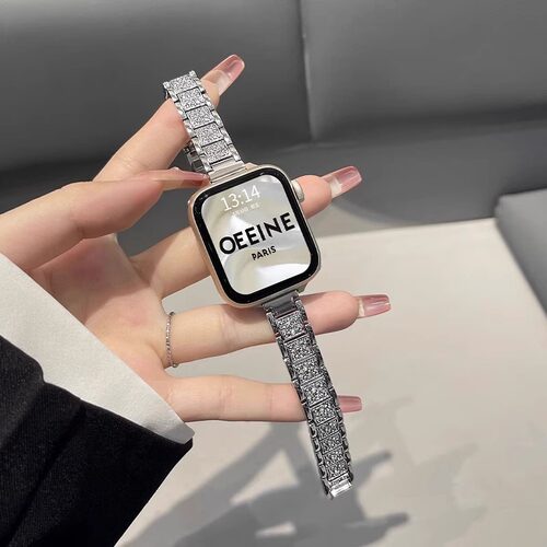 适用华为fit543夏季金属手表带女