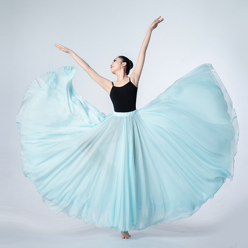 现代舞裙子飘逸大摆张艺凡同款追光者芭蕾裙写真摄影演出服半身裙