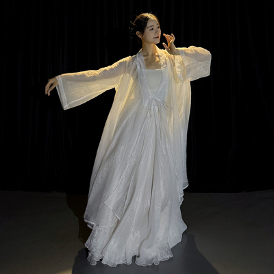 江南飞雁新款飘逸大摆古风长衫