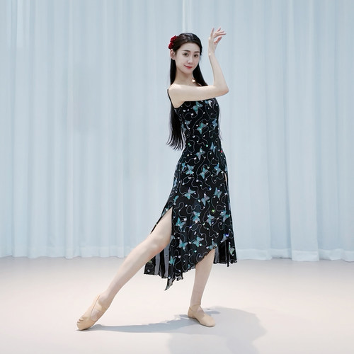古风爵士连衣裙摄影演出吊带裙