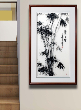 顾氏手工竹子高风亮节装饰画