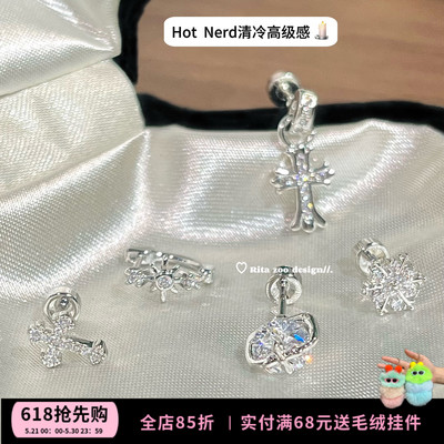 时髦高智风十字架耳环耳钉耳饰