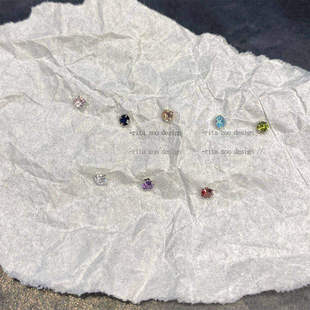 “好戴的小耳钉”S925银迷你四爪小锆石 百搭养耳迷你耳钉耳饰女