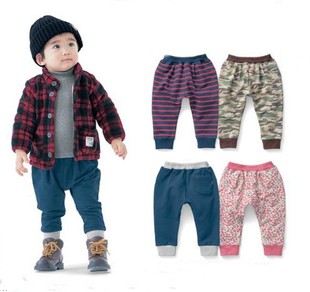 收腿加绒长裤 清仓处理童装 男女宝宝纯棉拉绒大PP裤 子春秋季 儿童裤