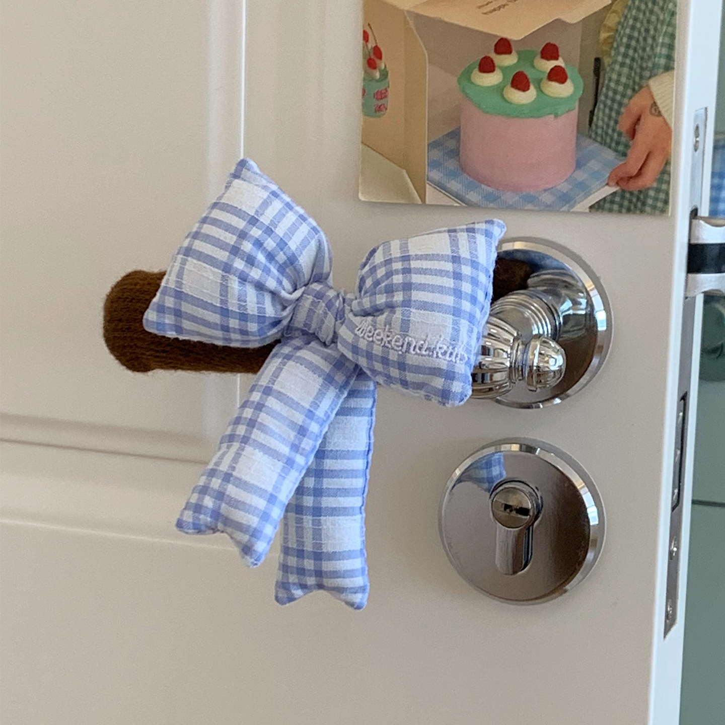 家居装饰蝴蝶结门把手装饰儿童房防静电防撞可爱温馨门把手保护套