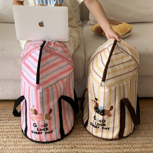 可爱折叠泡脚桶便携宿舍家用旅行养生加厚铝箔保温过膝高深洗脚桶