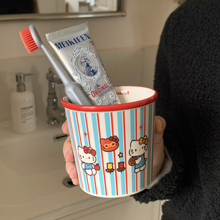 可爱漱口杯情侣刷牙杯陶瓷牙杯家用高颜值2025新款洗漱杯牙刷杯子