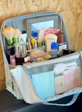 立式化妆包便携化妆刷笔袋收纳包大容量新款可站立旅行防水收纳袋