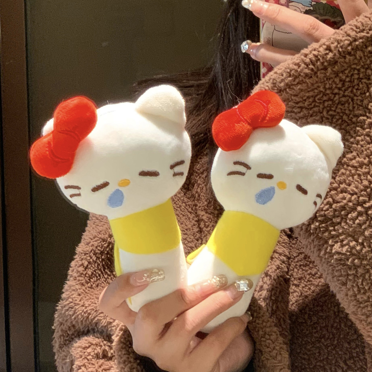 小镜子便携手持化妆镜随身补妆镜手柄镜学生迷你卡通可爱手持镜