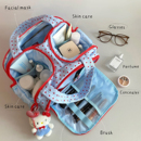 化妆包大容量双宽开口洗漱包旅行便携手提收纳袋化妆品分区收纳包