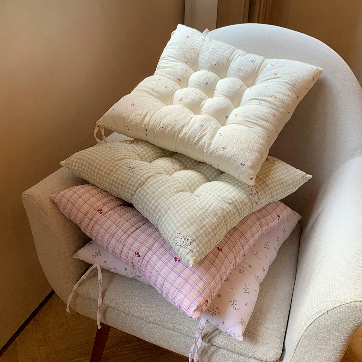ins风椅子坐垫家用柔软透气座垫沙发餐桌屁垫加厚窗台垫子飘窗垫