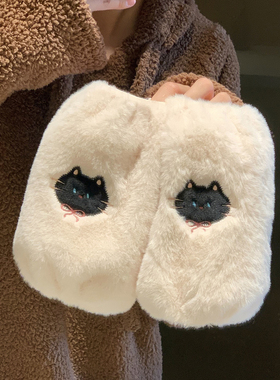 袖套女款冬季学生成人工作防脏套袖上班办公室可爱白色羽绒服护袖