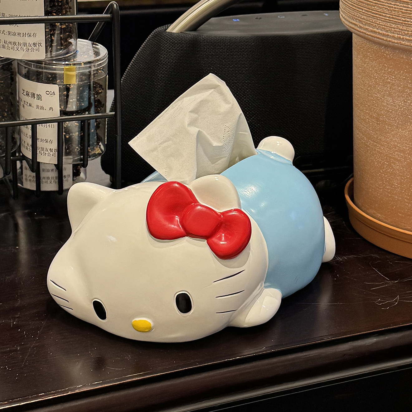 陶瓷纸巾盒客厅高档轻奢抽纸盒新款家用餐桌茶几收纳盒装饰摆件