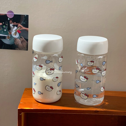 原创夏天塑料水杯Tritan耐高温杯子女生高颜值便携透明随行咖啡杯