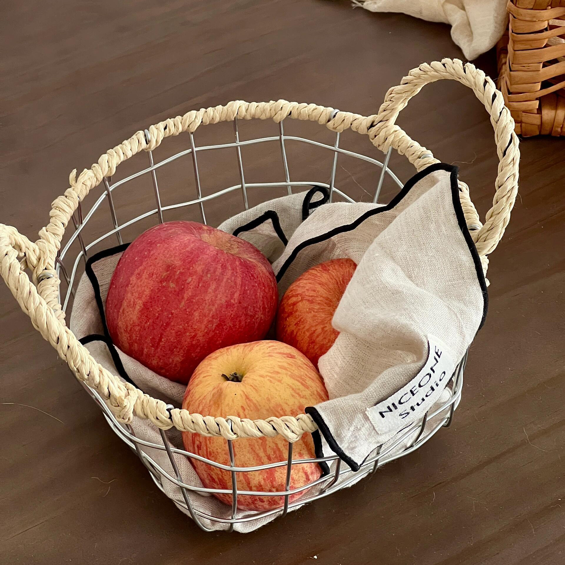 北欧铁丝编织收纳篮铁艺桌面收纳筐手提小篮子零食面包陈列水果篮,收纳整理,其他收纳篮,淘宝优惠券,粉丝福利购,淘宝优惠卷