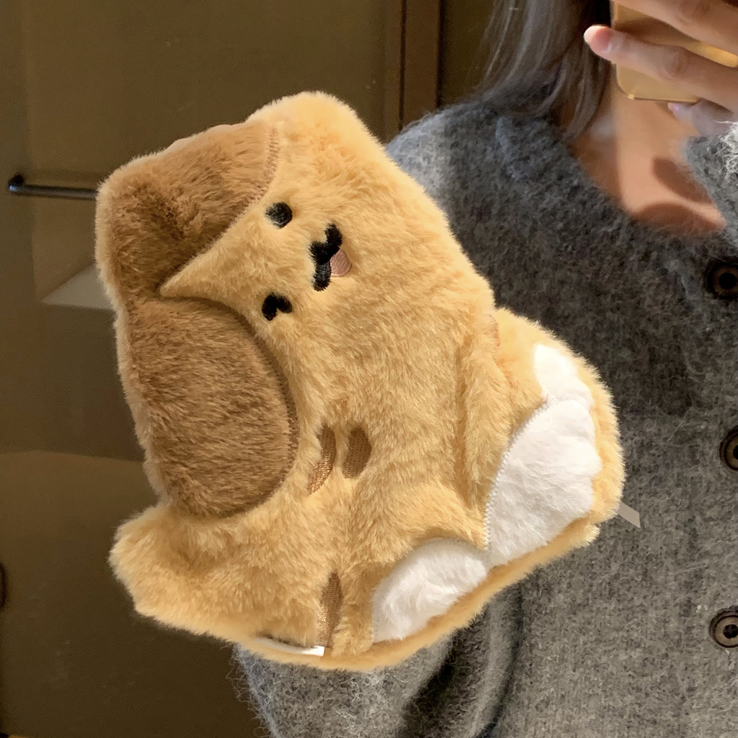 毛绒热水袋暖水袋注水加厚防爆暖手宝小号便携女生暖手暖脚暖手袋