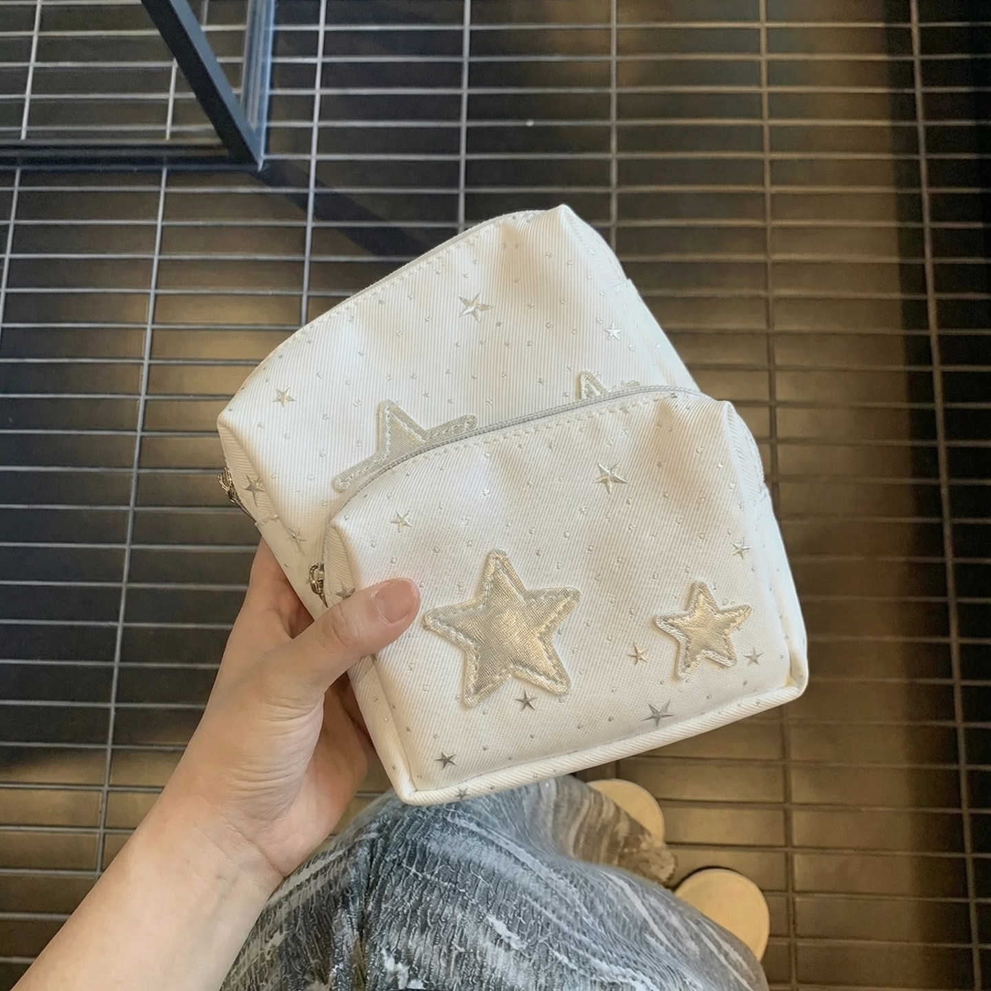 韩系ins高颜值星星收纳包便携小巧化妆包外出杂物包相机包女生包图片