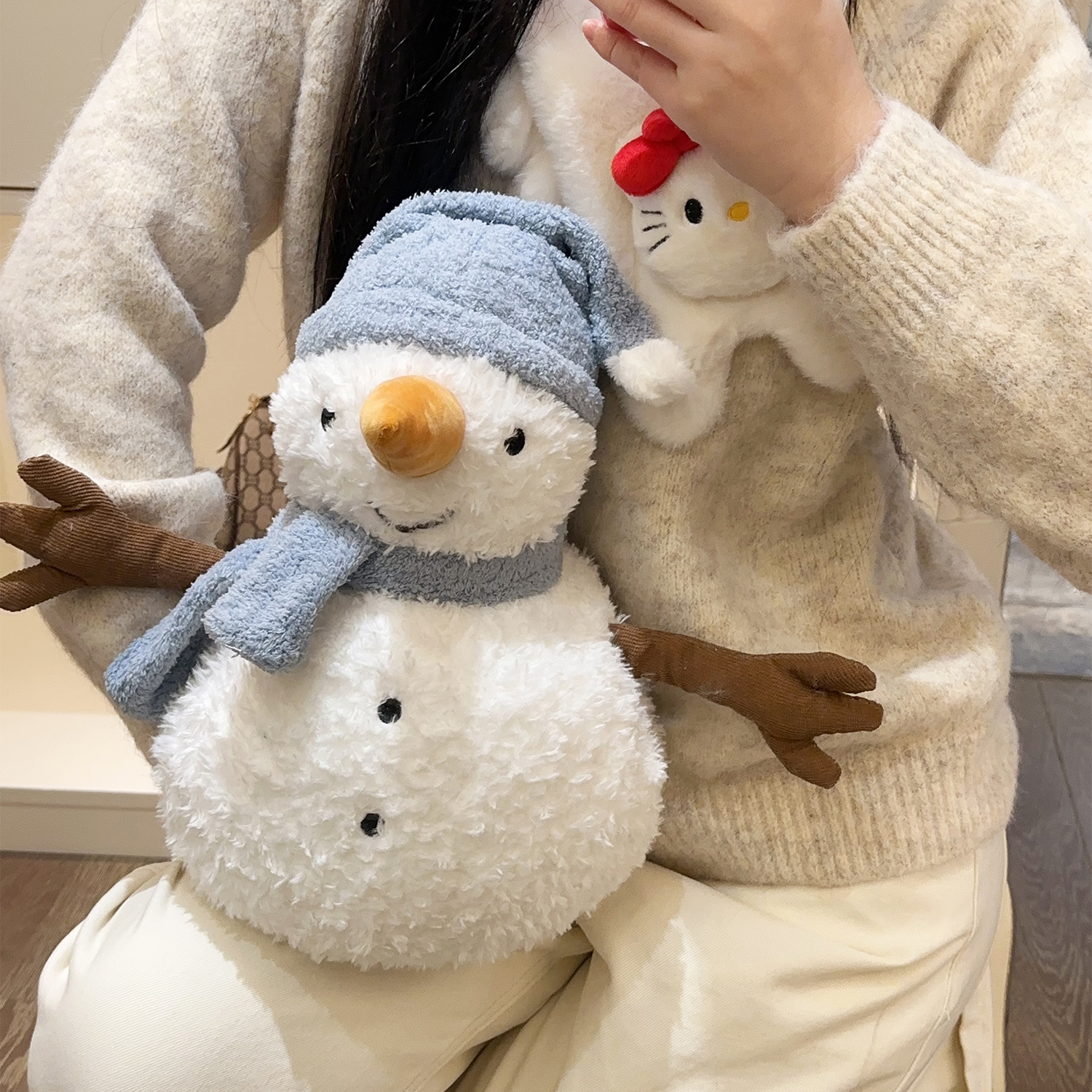 热水袋充电款可爱小雪人玩偶暖手宝女生冬天敷肚子暖脚暖水袋防爆