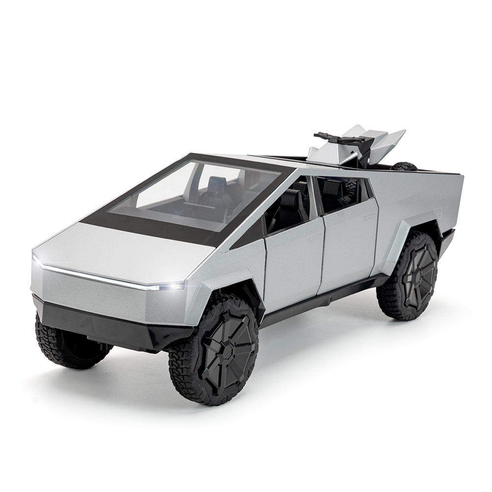 新款 （盒装）仿真1比24新豪迪合金皮卡带沙滩摩托车模型摆件