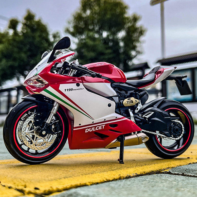 新款1:12杜咔迪1199合金摩托车模型仿真机车摆件儿童玩具,模玩/动漫/周边/娃圈三坑/桌游,火车/摩托/汽车模型,淘宝优惠券,粉丝福利购,淘宝优惠卷