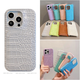 A33小众A35 欧美复古鳄鱼纹插卡皮质适用三星A55手机壳A54保护套三星A13 A51 A15手机壳三星A22 34手机壳 a14