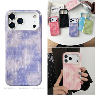 欧美高级感鳄鱼纹皮质适用三星A55手机壳A54保护套三星A13a14手机a15壳A22保护A51套A33复古A35A34手机壳a53