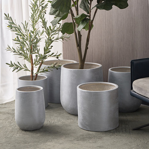 大口径水泥花盆欧式简约创意组合