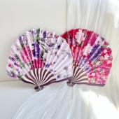 扇子龙刀扇女式 折小折叠扇中国风扇日本和风绢布贝壳扇便携古风