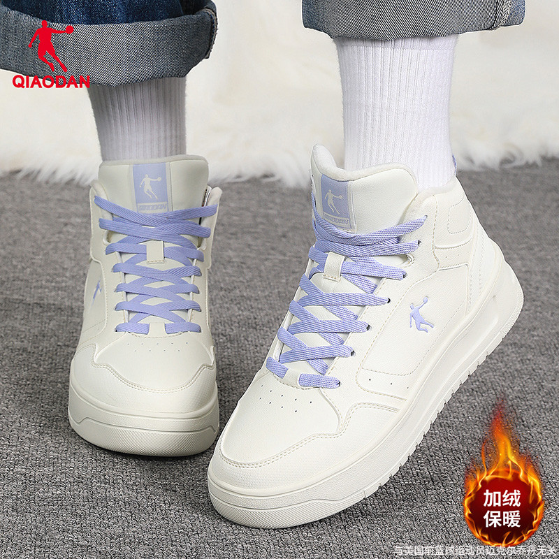 乔丹加绒棉鞋女鞋高帮板鞋运动鞋
